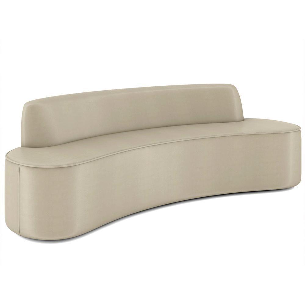 Sofá 3 Lugares Para Sala De Estar Living 210cm Koane D06 Facto Pérola - Mpozenato - 1