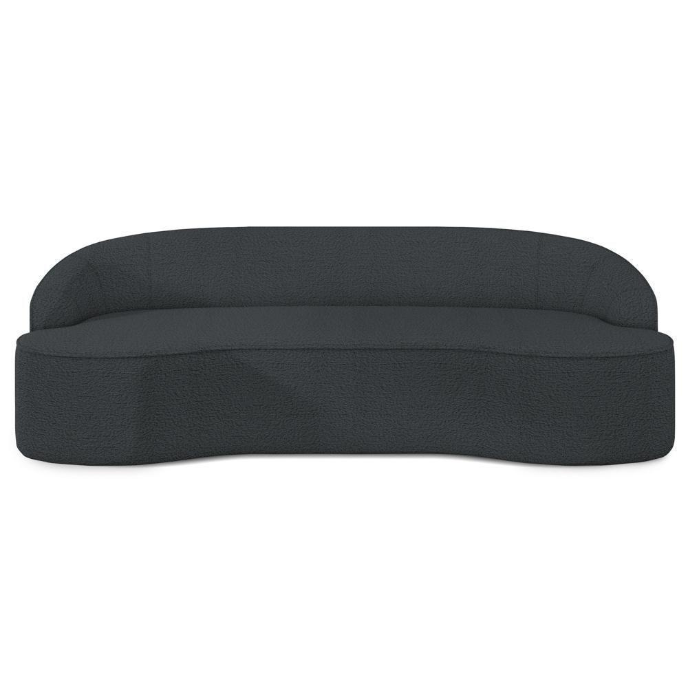 Sofá 4 Lugares Para Sala De Estar Living 230cm Theo D06 Bouclê Cinza Escuro - Mpozenato - 6