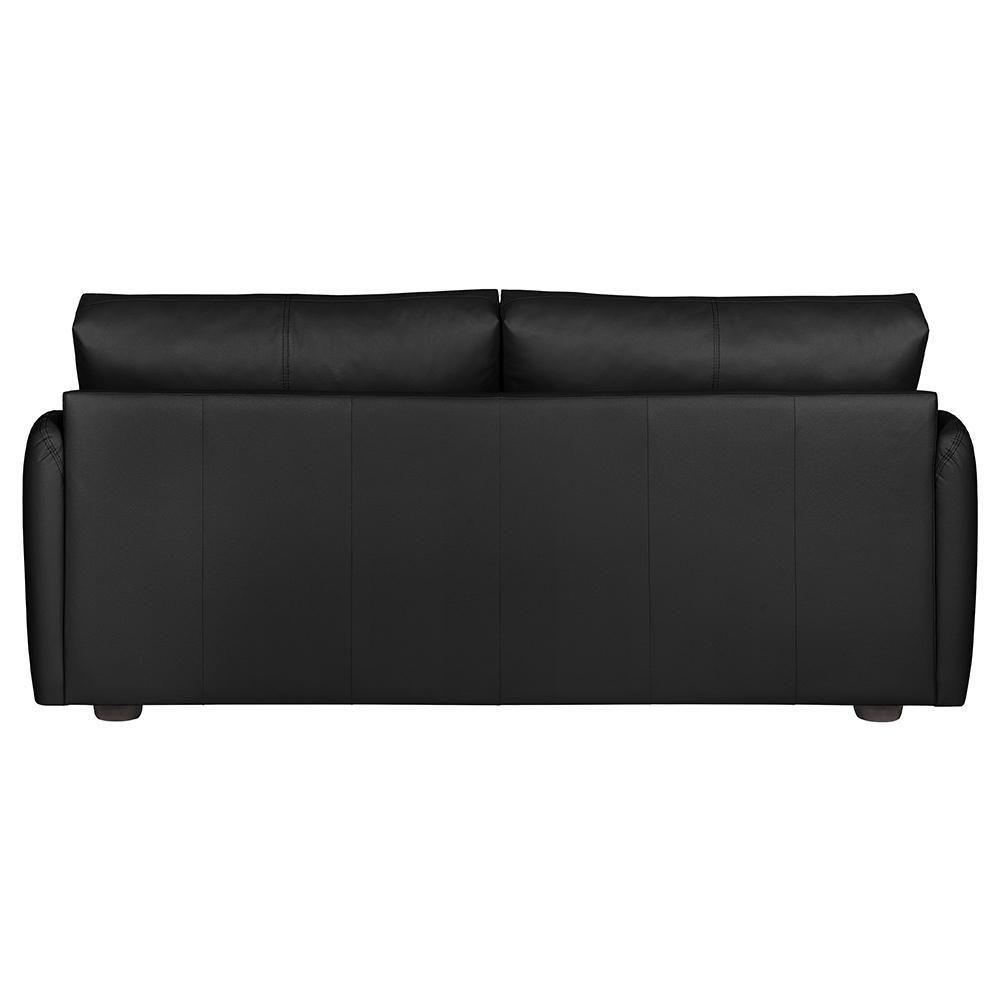 Sofá Living 2 Lugares Sala De Estar 180cm Virtus L07 Couro Preto - Mpozenato - 7