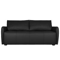 Sofá Living 2 Lugares Sala De Estar 180cm Virtus L07 Couro Preto - Mpozenato - 1