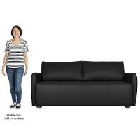 Sofá Living 2 Lugares Sala De Estar 180cm Virtus L07 Couro Preto - Mpozenato - 5