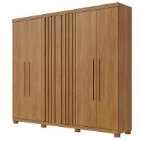 Guarda Roupa Ripado 6 Portas 3 Gavetas Milano Benetil Cinamomo - 1