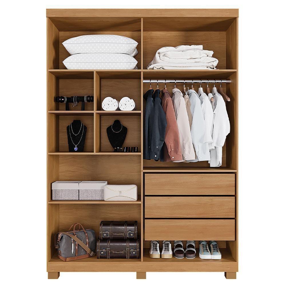 Guarda Roupa 4 Portas 3 Gavetas Lisboa Benetil Cinamomo Off White - 3