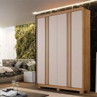 Guarda Roupa 4 Portas 3 Gavetas Lisboa Benetil Cinamomo Off White - 2