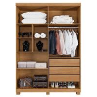 Guarda Roupa 4 Portas 3 Gavetas Lisboa Benetil Cinamomo Off White - 3