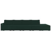 Sofá Ilha Modular Com Puff Para Sala Living 392cm Georgia K04 Veludo Verde - Mpozenato - 6