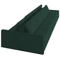 Sofá Ilha Modular Com Puff Para Sala Living 392cm Georgia K04 Veludo Verde - Mpozenato - 8