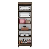 Armário Multiuso Roma 2 Portas 5 Prateleiras Com Chave Beneti Imbuia Off White - 3