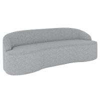 Sofá 4 Lugares Para Sala De Estar Living 230cm Theo D06 Linho Cinza Claro - Mpozenato - 1