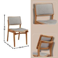 Conjunto Eva Com 2 Cadeiras Madeira Moderna Mobília Luna / Imbuia Nat. - 2