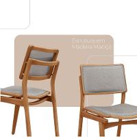 Conjunto Eva Com 2 Cadeiras Madeira Moderna Mobília Luna / Imbuia Nat. - 3