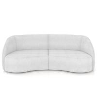 Sofá 3 Lugares 288cm Orgânico Zion M22 Boucle Branco - Mpozenato - 6