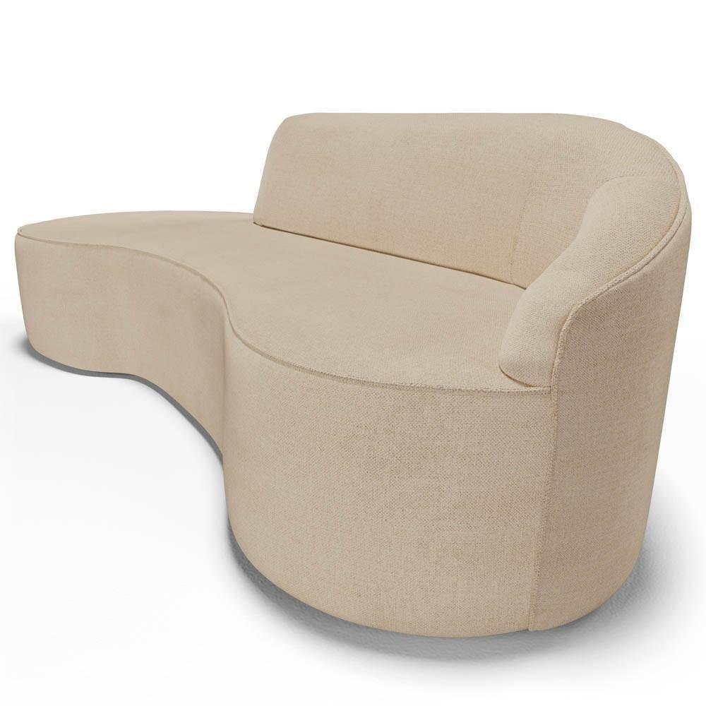 Sofá Living 4 Lugares 300cm Braço Direito Mozart D06 Linho Bege Escuro - Mpozenato - 7