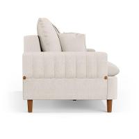 Sofá Living 2 Lugares 160cm Com Almofadas Veras D05 Linho Cru - Mpozenato - 3