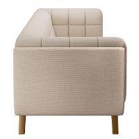 Sofá Living Decorativo 3 Lugares 240cm Bellart M22 Linho Cru - Mpozenato - 5