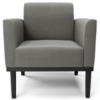 Sofá Namoradeira E 2 Poltronas Base Madeira Preto Maressa Suede Grafite - Ibiza - 8