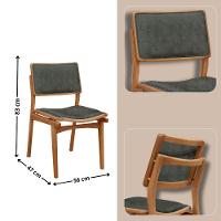 Conjunto Eva Com 2 Cadeiras Madeira Moderna Mobília Jade / Imbuia Nat. - 3