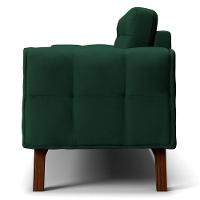 Sofá 210 Cm 3 Lugares Sandero C-303 Veludo Verde - Domi - 6