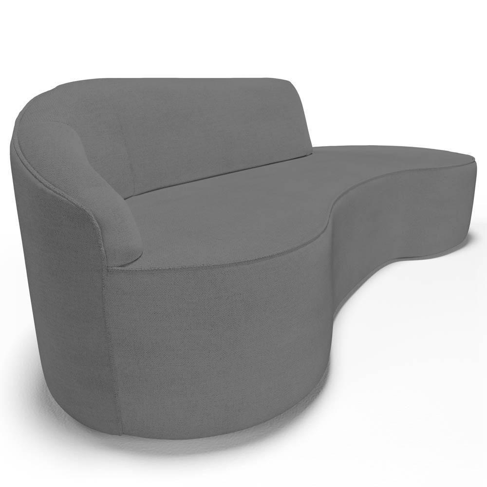 Sofá Living 4 Lugares 300cm Braço Esquerdo Mozart D06 Linho Cinza Escuro - Mpozenato - 7