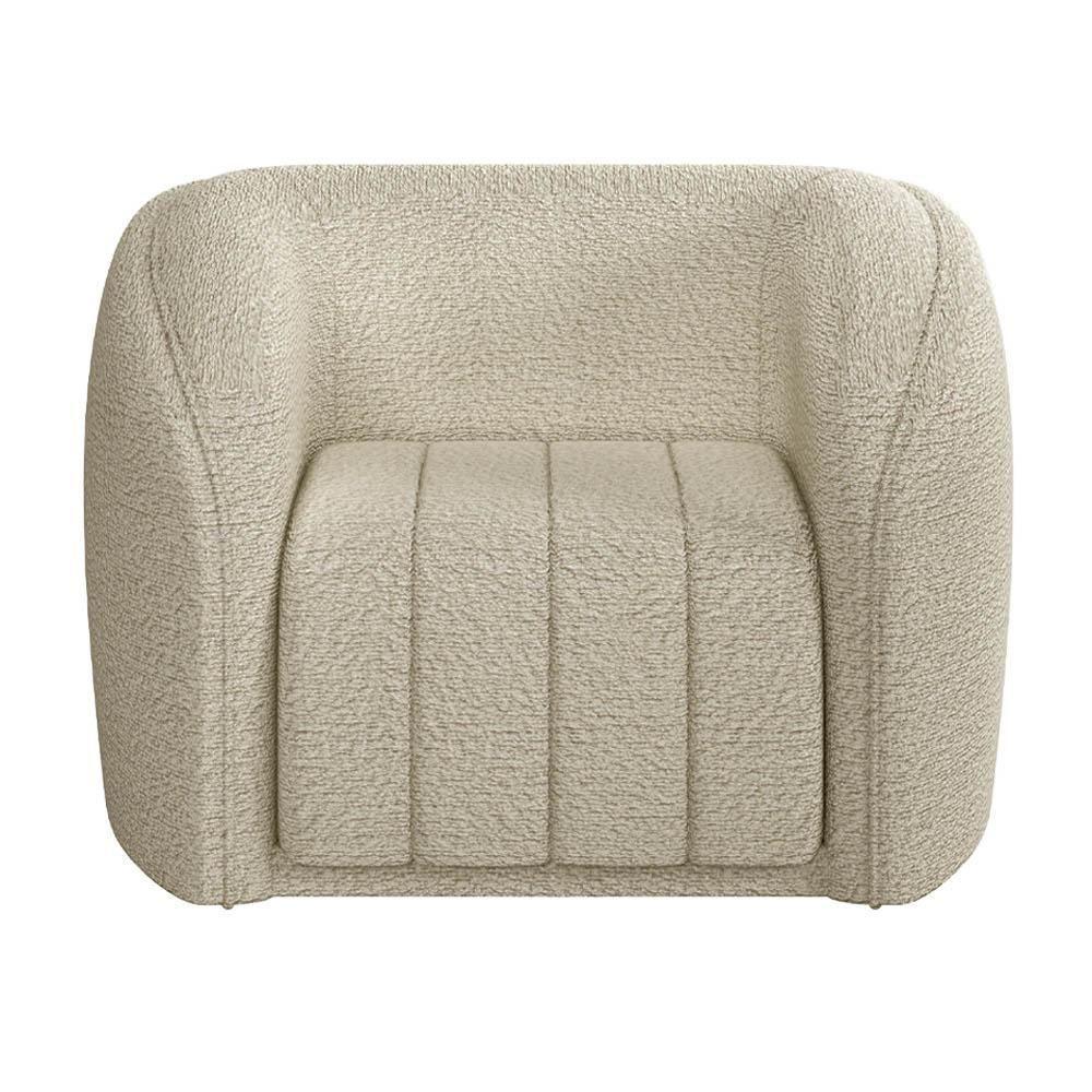 Sofá Decorativo 4 Lugares 332cm E Poltrona Meris M22 Boucle Bege - Mpozenato - 7