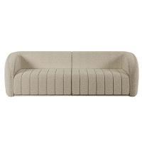 Sofá Decorativo 4 Lugares 332cm E Poltrona Meris M22 Boucle Bege - Mpozenato - 6