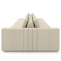 Sofá Ilha E Puff Sala Living 465cm Siesta M22 Linho Areia - Mpozenato - 6