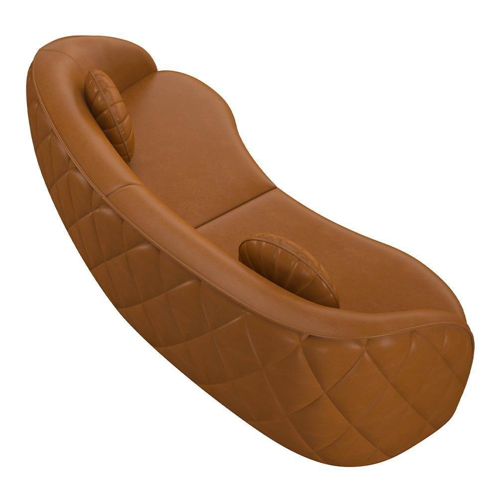 Sofá Decorativo Com Almofadas 4 Lugares 318cm Tressê Zion M22 Sintético Caramelo - Mpozenato - 7