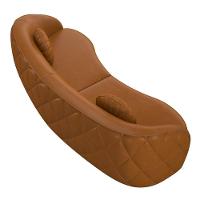 Sofá Decorativo Com Almofadas 4 Lugares 318cm Tressê Zion M22 Sintético Caramelo - Mpozenato - 7