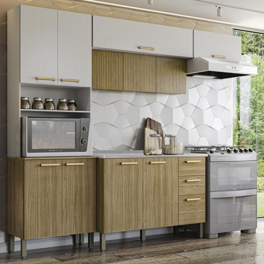 Armário De Cozinha 5 Peças Urban02 Balcão Com Pia 120cm K02 Freijó/supremo - Mpozenato - 2