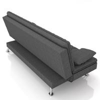 Sofá Cama Para Sala De Estar Quarto 193cm Bela M22 Linho Grafite - Mpozenato - 6