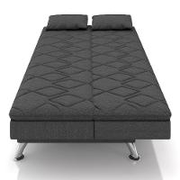 Sofá Cama Para Sala De Estar Quarto 193cm Bela M22 Linho Grafite - Mpozenato - 7