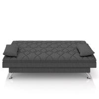 Sofá Cama Para Sala De Estar Quarto 193cm Bela M22 Linho Grafite - Mpozenato - 8