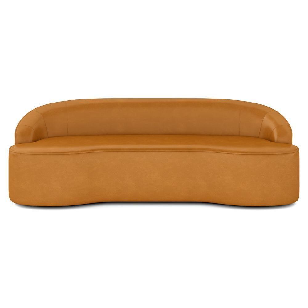 Sofá 5 Lugares Para Sala De Estar Living 280cm Theo D06 Sintético Caramelo - Mpozenato - 6