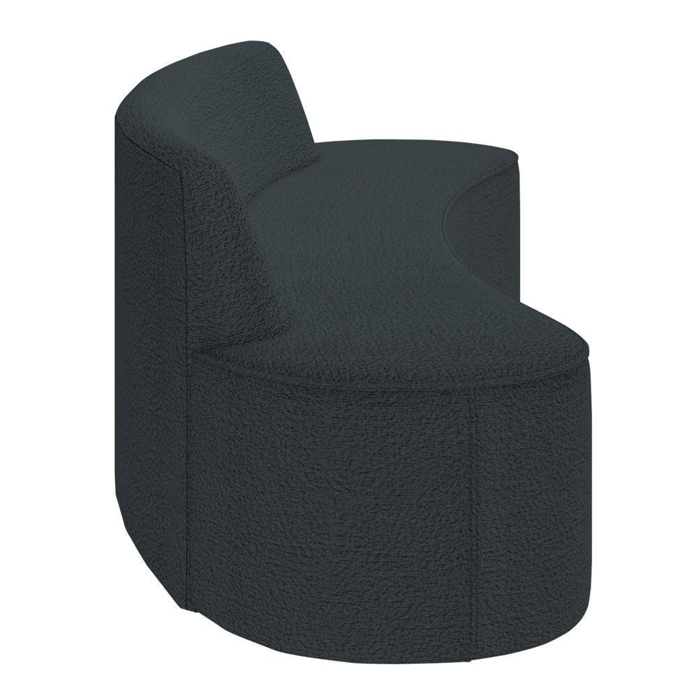 Sofá 2 Lugares Para Sala De Estar Living 150cm Koane D06 Bouclê Cinza Escuro - Mpozenato - 4