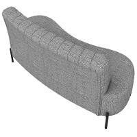 Sofá 2 Lugares 135cm Pés Aço Preto Tamar K04 Linho Cinza - Mpozenato - 7