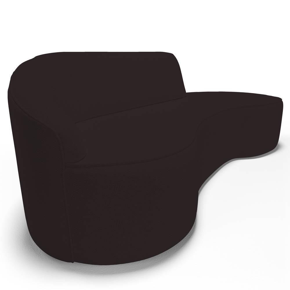 Sofá Living 2 Lugares 180cm Braço Esquerdo Mozart D06 Sintético Marrom - Mpozenato - 8