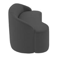 Sofá 5 Lugares Para Sala De Estar Living 300cm Theo D06 Veludo Cinza - Mpozenato - 5