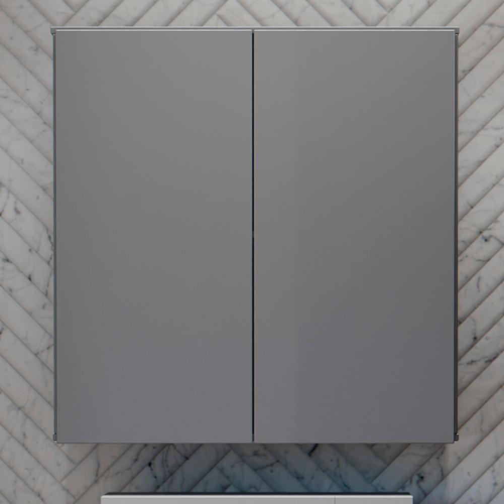 Armário De Cozinha Aéreo 2 Portas 67cm Italy Cinza - Ej Móveis - 2