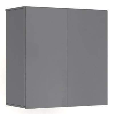 Armário De Cozinha Aéreo 2 Portas 67cm Italy Cinza - Ej Móveis