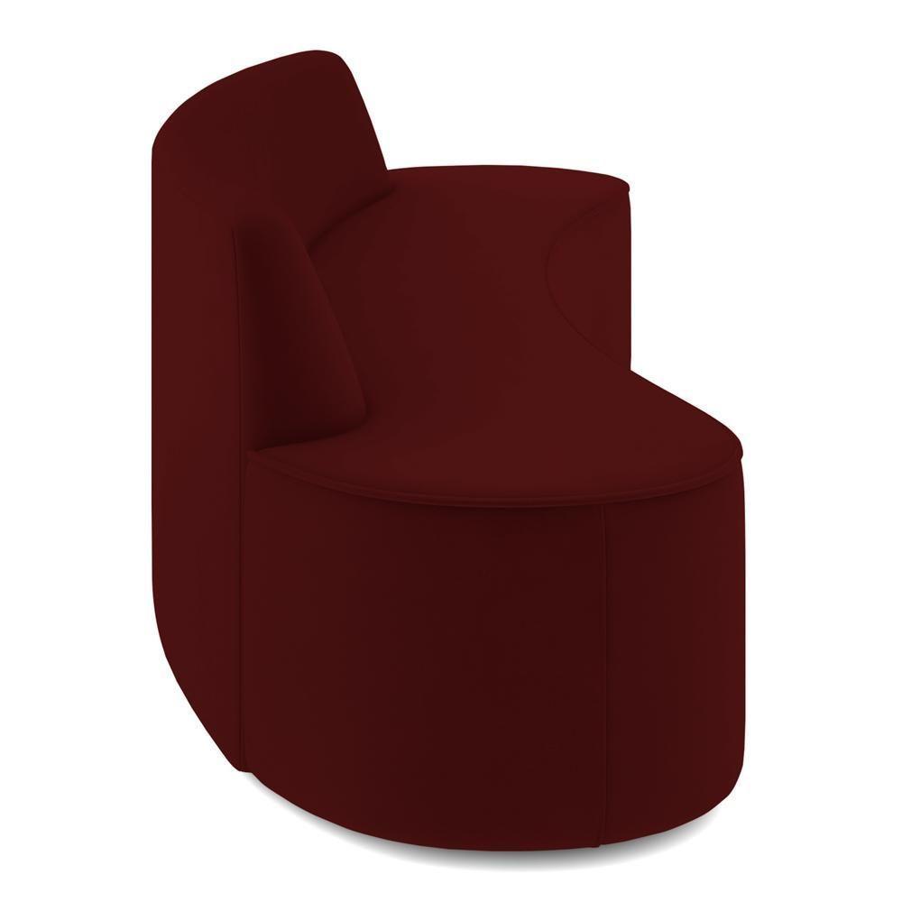 Sofá 2 Lugares Para Sala De Estar Living 150cm Koane D06 Veludo Bordô - Mpozenato - 5