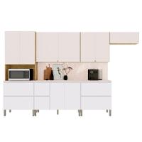 Armário De Cozinha Cp04 Com Tampo 120cm Minsk K02 Branco/soft - Mpozenato - 1