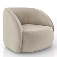 Sofá 4 Lugares Orgânico 318cm E Poltrona Zion M22 Veludo Bege - Mpozenato - 8