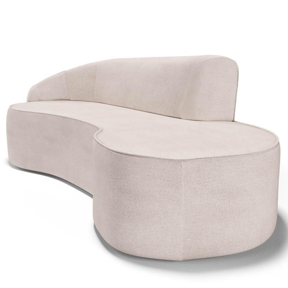 Sofá Living 4 Lugares 300cm Braço Esquerdo Mozart D06 Linho Cru - Mpozenato - 5