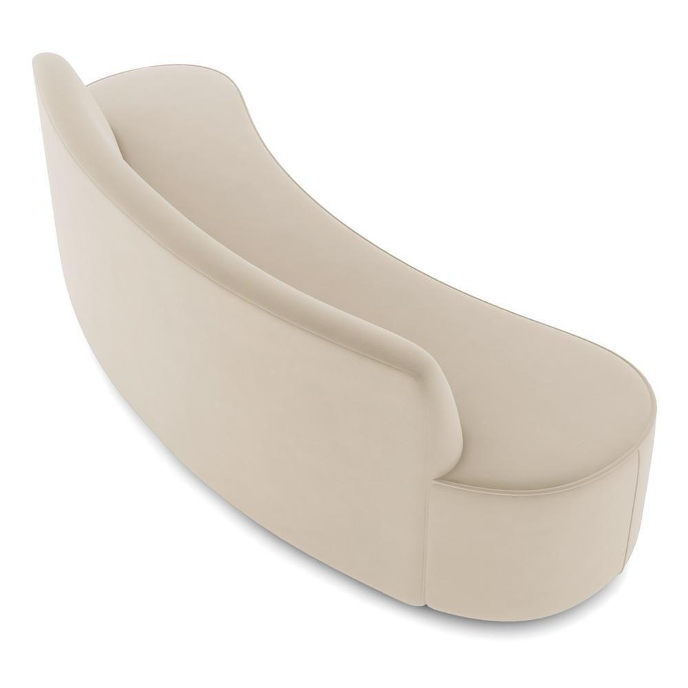 Sofá 5 Lugares Para Sala De Estar Living 280cm Koane D06 Veludo Creme - Mpozenato - 7