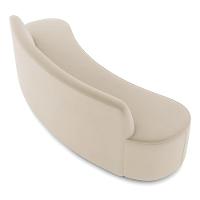 Sofá 5 Lugares Para Sala De Estar Living 280cm Koane D06 Veludo Creme - Mpozenato - 7