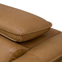 Sofá Retrátil 3 Lugares Sala 240cm Laurie L08 Couro Camel - Mpozenato - 8