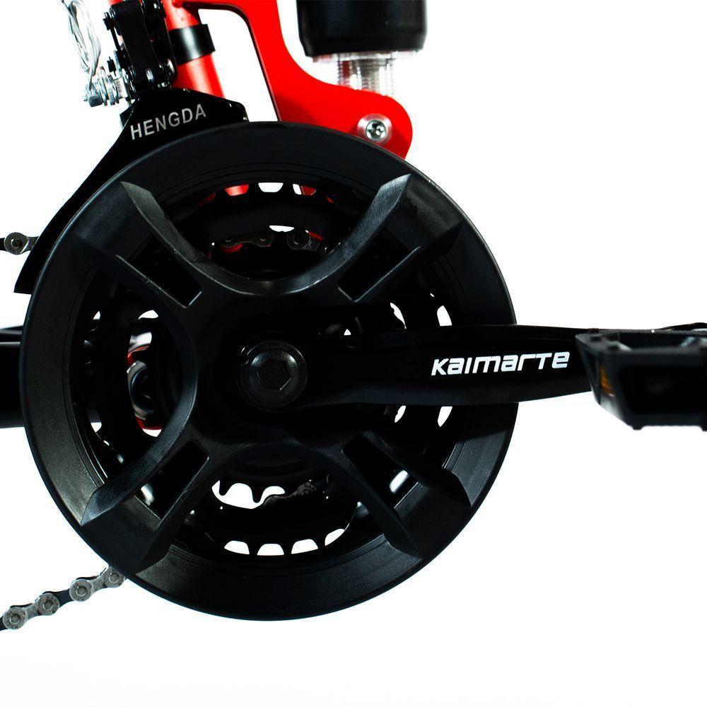 Bicicleta Aro 20 Cityfold Bike 21 Vel Marchas Freio A Disco Vermelho WCT Fitness - 5