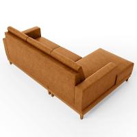 Sofá 3 Lugares 200cm Living Com Chaise Esquerdo Kayrós D05 Sintético Whisky - Mpozenato - 3
