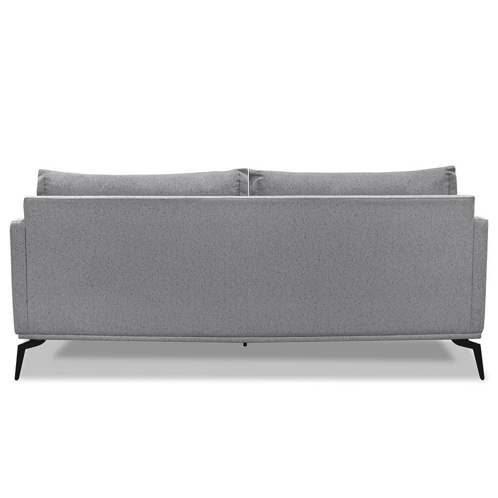 Sofá 2 Lugares 160cm Pés De Metal Vecchia S06 Linho Cinza - Mpozenato - 8