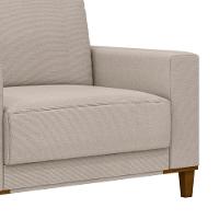 Sofá 3 Lugares 214cm Com 01 Poltrona Zaire M22 Linho Areia - Mpozenato - 8